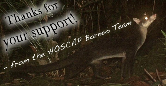 Thanks, from HOSCAP Borneo