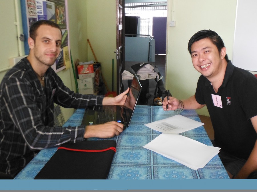 Nick and Sami prepare for their talk