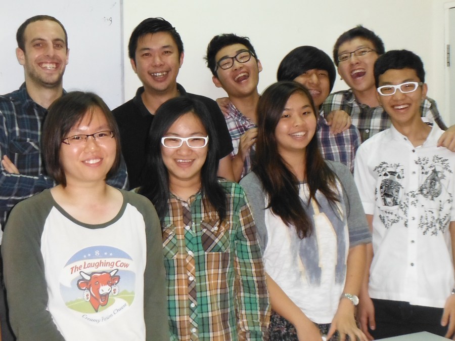 Sami, Nick and the students