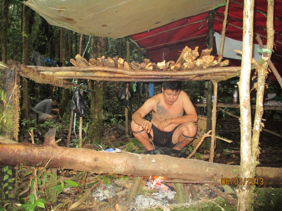 Nick in the camp kitchen
