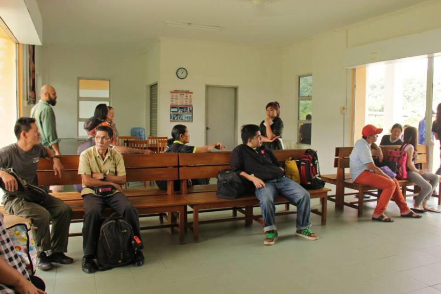 Time to leave - at the airport in Long Lellang.