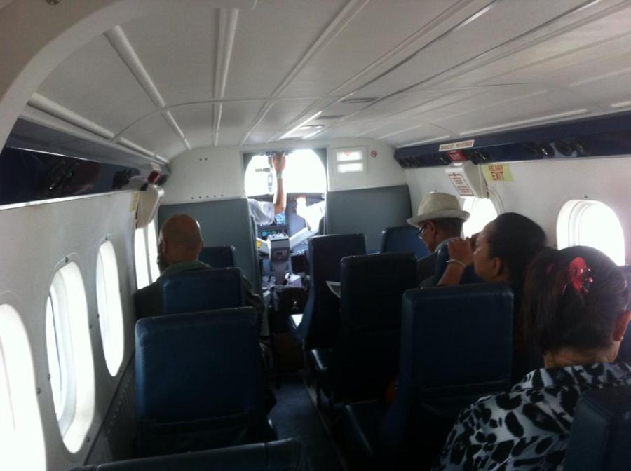 On the twin -otter flight back to Miri