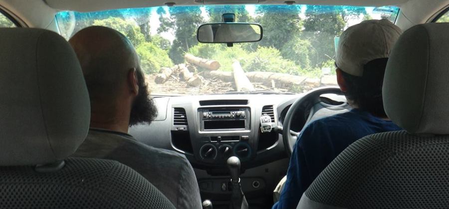 John Mathai & Azlan Mohamed mapping out roads and access in Deramakot Forest Reserve, Sabah