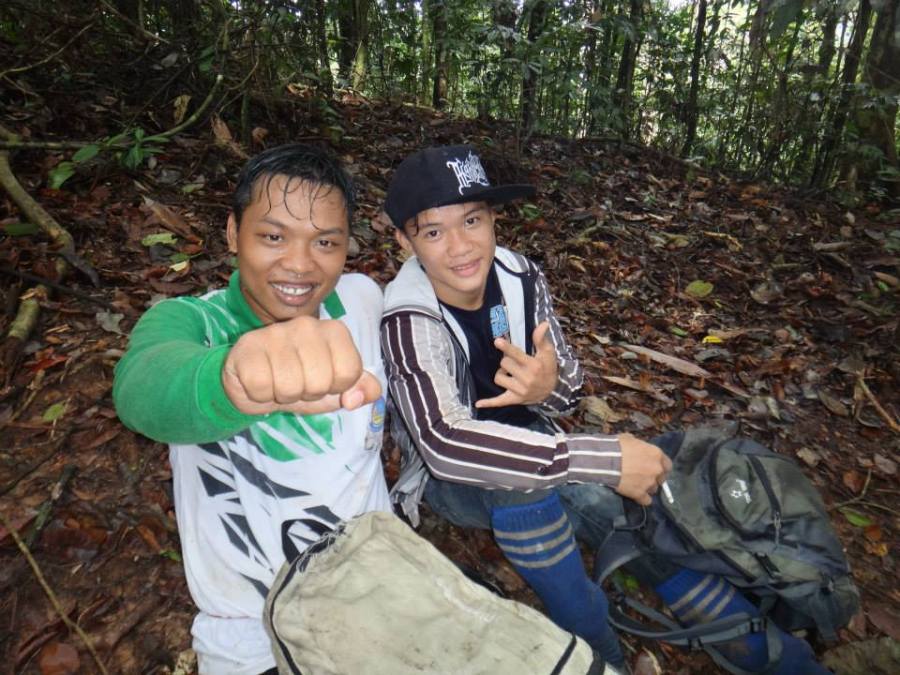 Azrie and Kinduk resting after a long days work