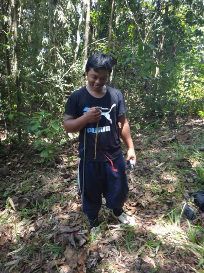 Azrie with the compass